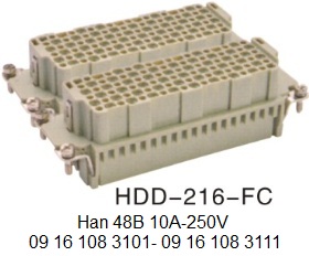 HDD-216-FC-10A-250V Han 48B H48B 10A-250V 09 16 108 3101 with 09 16 108 3111 216pin-female-crimp-OUKERUI-SMICO-Harting-Heavy-duty-connector.jpg
